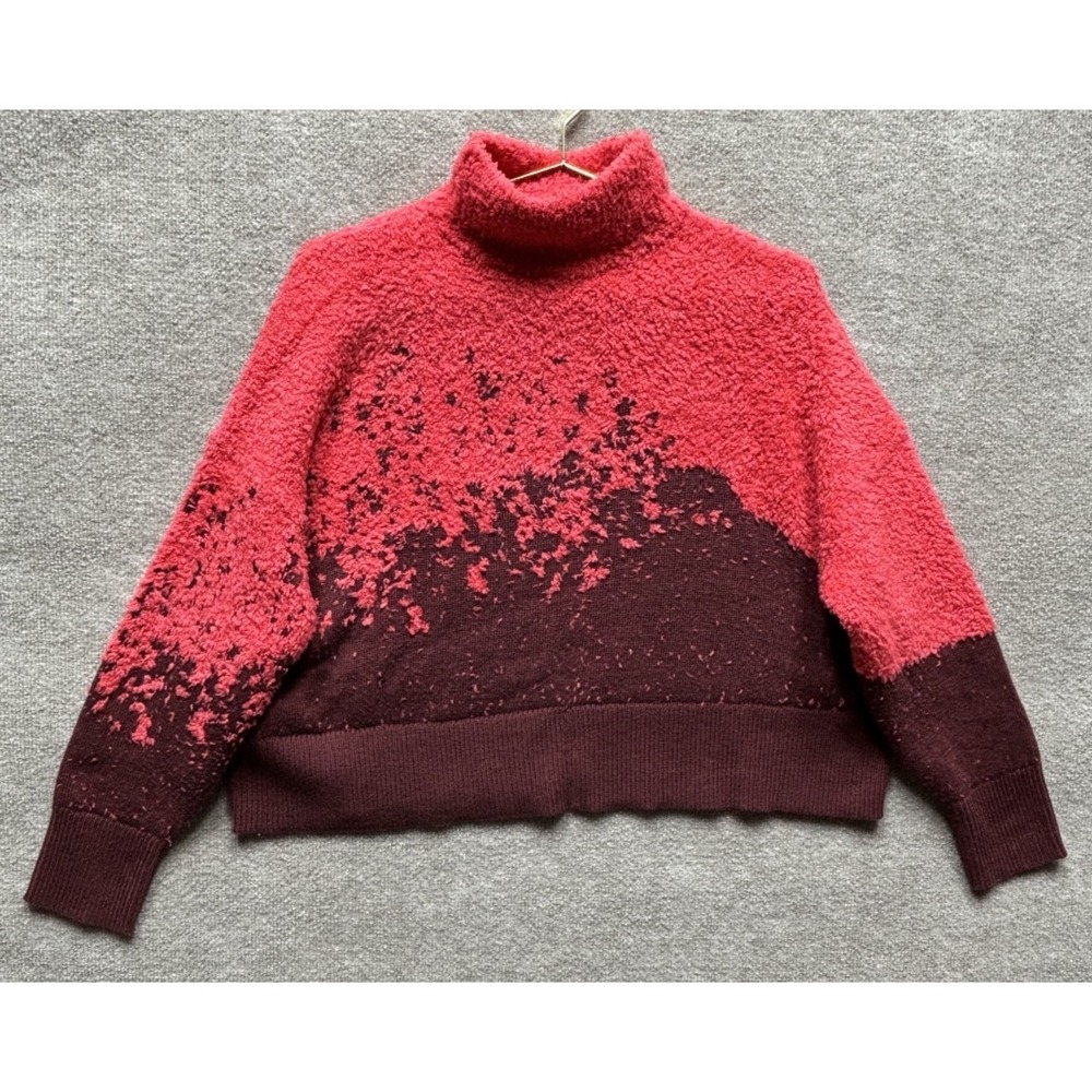 Lululemon Ombre Knit Textured Turtleneck Womens Wool Blend Sweater Multicolor 4